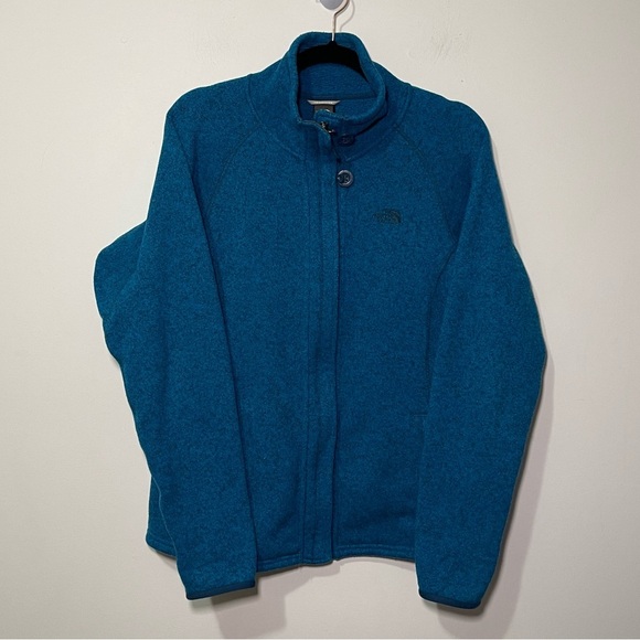 The North Face Tops - The North Face Women's Blue full zip up fleece outdoor athletic jacket in size L